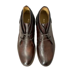 Scarpe di Maremma Polacchino Artigianale In Bufalo Tuffato Testa Di Moro*Uomo Stivaletti