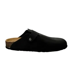 Scarpe di Maremma Sabot In Pelle Oliata Bionatura Nero Vibram*Uomo Sandali & Ciabatte