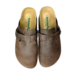 Scarpe di Maremma Sabot In Pelle Oliata Bionatura Testa Di Moro Vibram*Uomo Sandali & Ciabatte