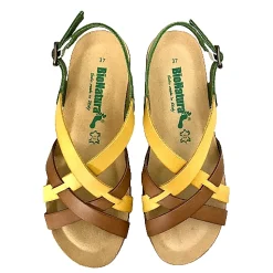 Scarpe di Maremma Sandalo Bionatura In Pelle Verde, Giallo, Marrone*Donna Sandali & Ciabatte
