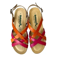 Scarpe di Maremma Sandalo Bionatura In Pelle Fucsia, Arancio, Taupe*Donna Sandali & Ciabatte