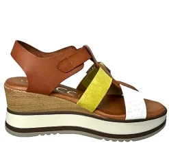 Scarpe di Maremma Sandalo Con Zeppa In Pelle Multicolor*Donna Sandali & Ciabatte