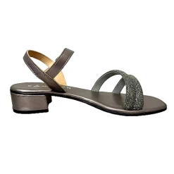Scarpe di Maremma Sandalo Gioiello Antracite In Pelle*Donna Sandali & Ciabatte