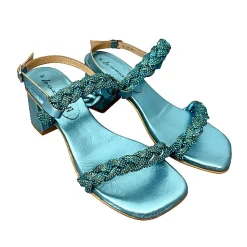 Scarpe di Maremma Sandalo Gioiello Azzurro In Pelle*Donna Sandali & Ciabatte