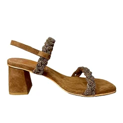 Scarpe di Maremma Sandalo Gioiello In Camoscio Cuoio*Donna Sandali & Ciabatte