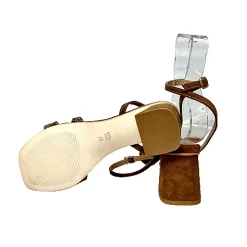Scarpe di Maremma Sandalo Gioiello In Camoscio Cuoio*Donna Sandali & Ciabatte