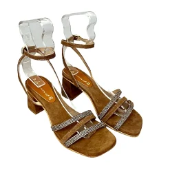 Scarpe di Maremma Sandalo Gioiello In Camoscio Cuoio*Donna Sandali & Ciabatte
