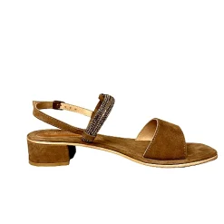 Scarpe di Maremma Sandalo Gioiello In Camoscio Cuoio Nude*Donna Sandali & Ciabatte