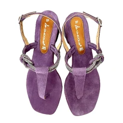 Scarpe di Maremma Sandalo Gioiello In Camoscio Lilla*Donna Sandali & Ciabatte