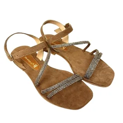 Scarpe di Maremma Sandalo Gioiello In Camoscio Cuoio*Donna Sandali & Ciabatte