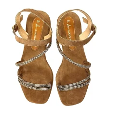 Scarpe di Maremma Sandalo Gioiello In Camoscio Cuoio*Donna Sandali & Ciabatte
