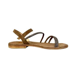 Scarpe di Maremma Sandalo Gioiello In Camoscio Cuoio*Donna Sandali & Ciabatte