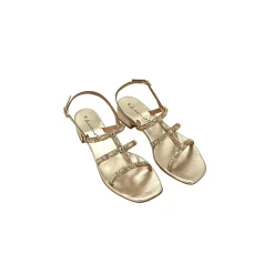 Scarpe di Maremma Sandalo Gioiello In Pelle Laminata Oro*Donna Sandali & Ciabatte