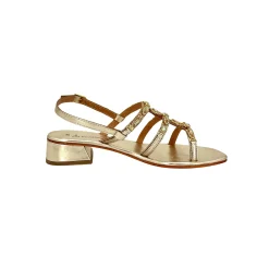 Scarpe di Maremma Sandalo Gioiello In Pelle Laminata Oro*Donna Sandali & Ciabatte