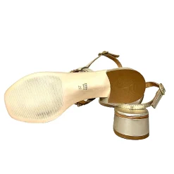 Scarpe di Maremma Sandalo Gioiello Infradito In Pelle Oro Laminata*Donna Sandali & Ciabatte