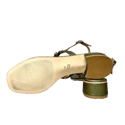 Scarpe di Maremma Sandalo Gioiello Infradito In Pelle Verde Laminata*Donna Sandali & Ciabatte