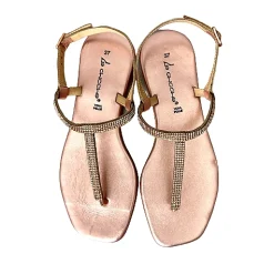 Scarpe di Maremma Sandalo Gioiello Infradito In Pelle Rosa Laminata*Donna Sandali & Ciabatte