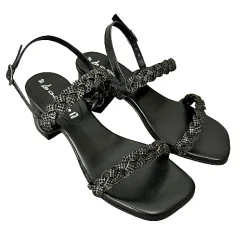 Scarpe di Maremma Sandalo Gioiello Nero In Pelle*Donna Sandali & Ciabatte