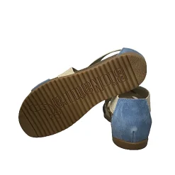 Scarpe di Maremma Sandalo In Pelle Bionatura Con Elastico Celeste*Donna Sandali & Ciabatte