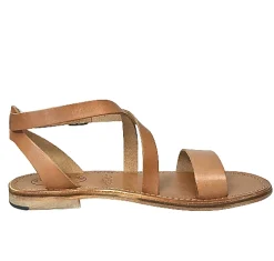 Scarpe di Maremma Sandalo In Pelle Cuoio Bruciato Mod. 6807*Donna Sandali & Ciabatte
