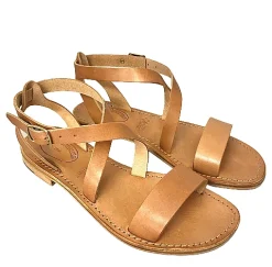 Scarpe di Maremma Sandalo In Pelle Cuoio Bruciato Mod. 6807*Donna Sandali & Ciabatte
