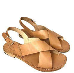 Scarpe di Maremma Sandalo In Pelle Cuoio Bruciato Mod. 9901*Donna Sandali & Ciabatte