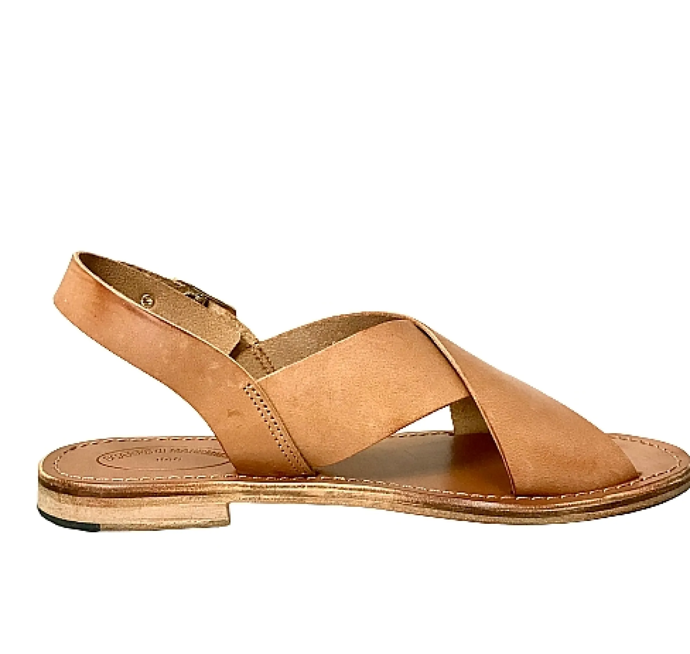 Scarpe di Maremma Sandalo In Pelle Cuoio Bruciato Mod. 9901*Donna Sandali & Ciabatte
