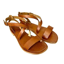 Scarpe di Maremma Sandalo In Pelle Cuoio Bruciato Mod. 6807*Donna Sandali & Ciabatte