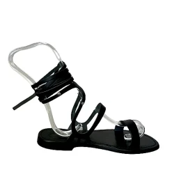 Scarpe di Maremma Sandalo In Pelle Nero Alla Schiava Mod. Cloe*Donna Sandali & Ciabatte