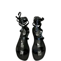 Scarpe di Maremma Sandalo In Pelle Nero Alla Schiava Mod. Cloe*Donna Sandali & Ciabatte
