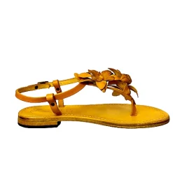 Scarpe di Maremma Sandalo In Pelle Ocra Mod. Federica*Donna Sandali & Ciabatte