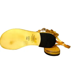 Scarpe di Maremma Sandalo In Pelle Ocra Mod. Federica*Donna Sandali & Ciabatte