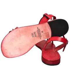 Scarpe di Maremma Sandalo In Pelle Rosso Mod. Fiorenza*Donna Sandali & Ciabatte