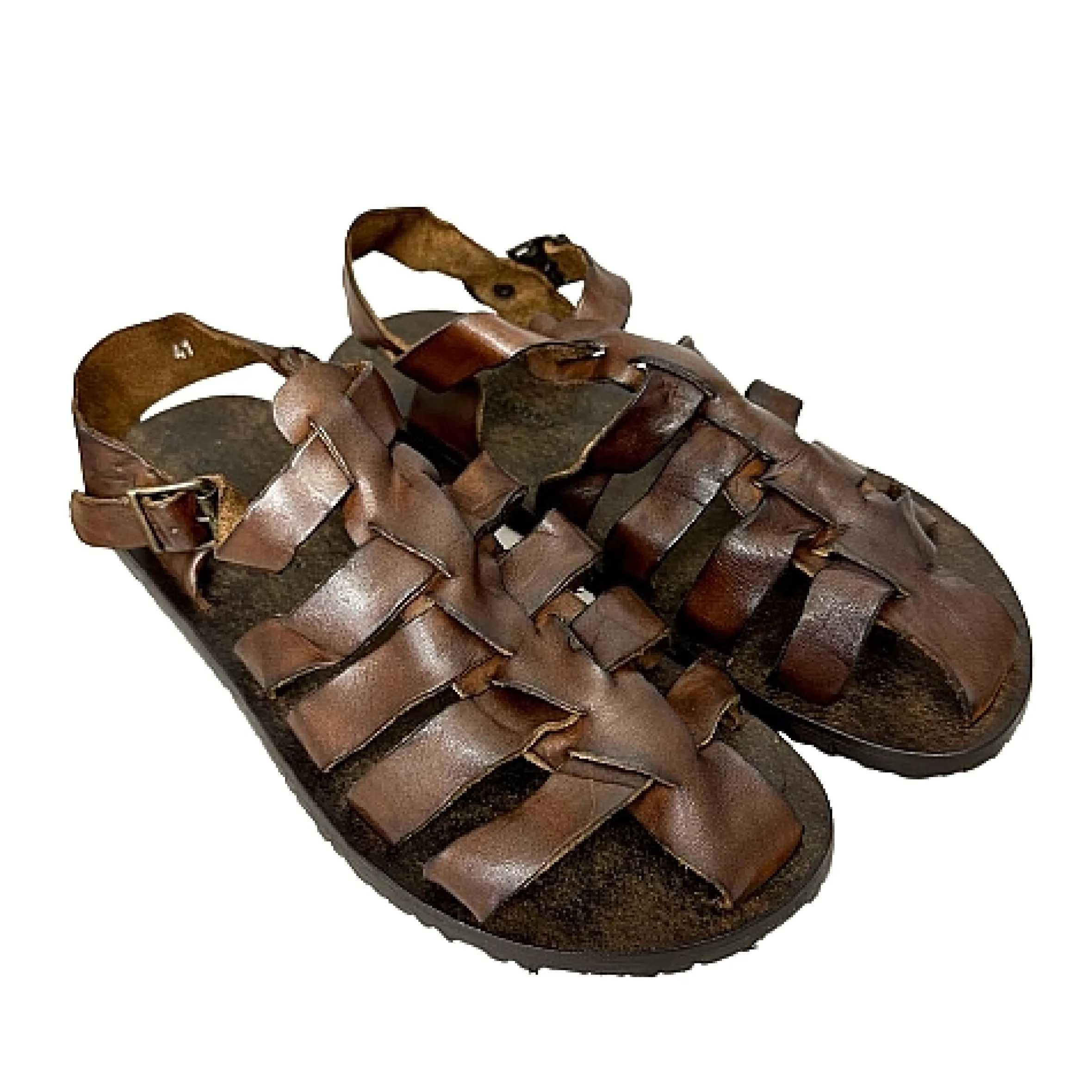 Scarpe di Maremma Sandalo In Vacchetta Strizzata T. Di Moro M5047*Uomo Sandali & Ciabatte