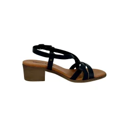 Scarpe di Maremma Sandalo Tacco 50 In Pelle Nero*Donna Sandali & Ciabatte
