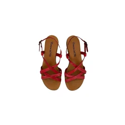 Scarpe di Maremma Sandalo Tacco 50 In Pelle Rosso*Donna Sandali & Ciabatte