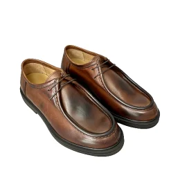 Scarpe di Maremma Scarpa Artigianale Modello Ingegnere Basso Marrone*Uomo Stringate