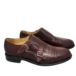 Scarpe di Maremma Scarpa Doppia Fibbia Bordeaux*Uomo Fibbie