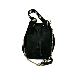 Scarpe di Maremma Secchiello Artigianale Nero*Donna Borse Rigide