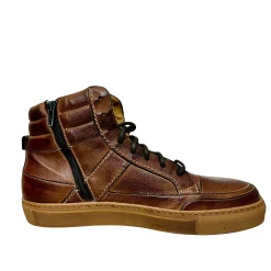 Scarpe di Maremma Sneaker Artigianale Tuffata Marrone Alta*Uomo Sneakers