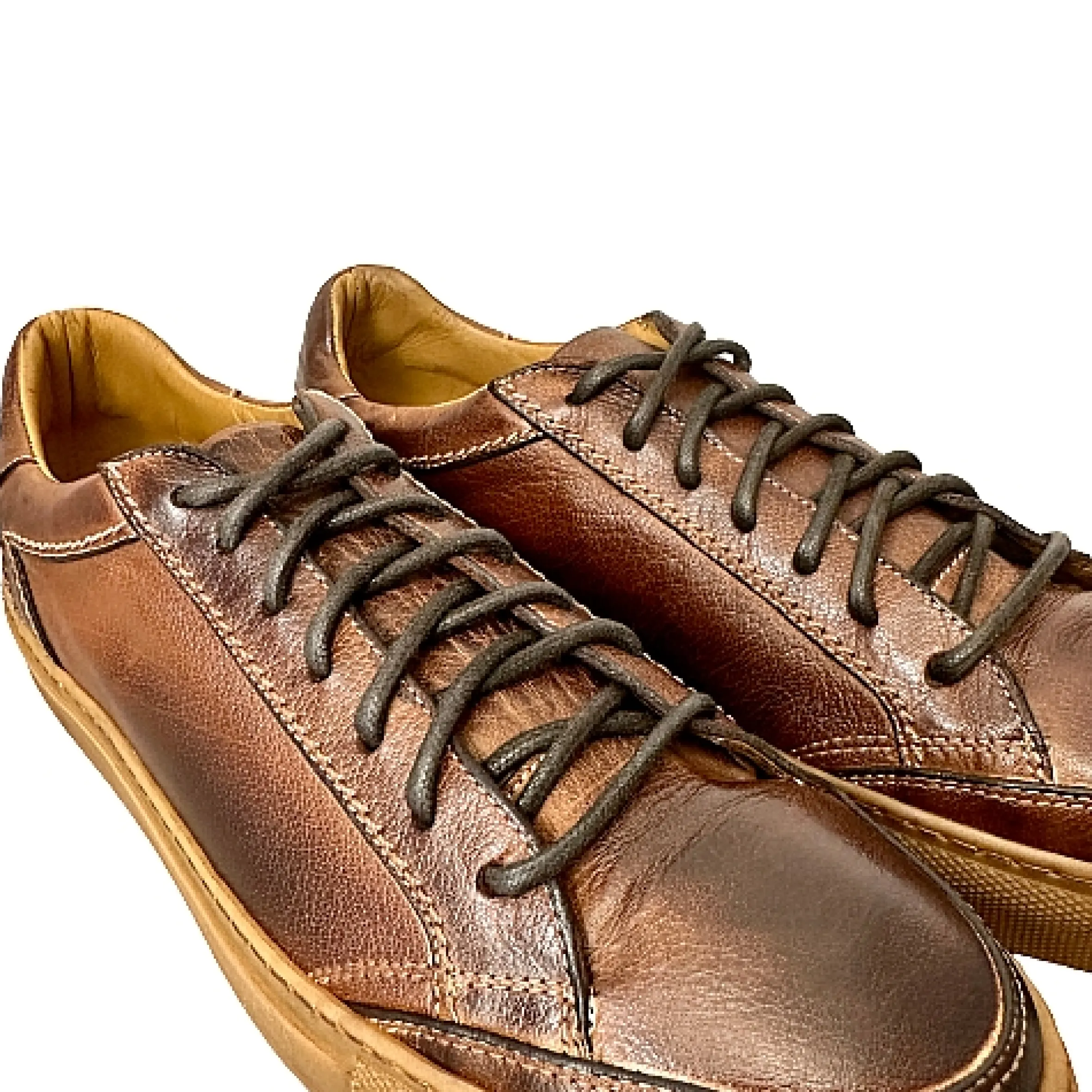 Scarpe di Maremma Sneaker Artigianale Tuffata Marrone Bassa*Uomo Sneakers