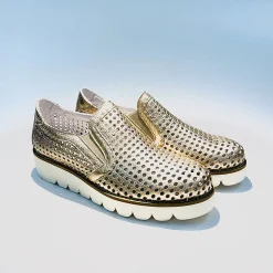Scarpe di Maremma Sneakers A Mocassino In Pelle Perlata Rame*Donna Scarpe Sportive
