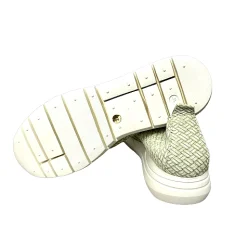 Scarpe di Maremma Sneakers Artigianale A Mocassino Effetto Intreccio Verde*Donna Scarpe Sportive