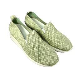 Scarpe di Maremma Sneakers Artigianale A Mocassino Effetto Intreccio Verde*Donna Scarpe Sportive