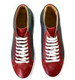 Scarpe di Maremma Sneakers Artigianale Alta In Pelle Bicolore*Uomo Sneakers