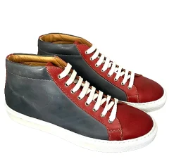 Scarpe di Maremma Sneakers Artigianale Alta In Pelle Bicolore*Uomo Sneakers