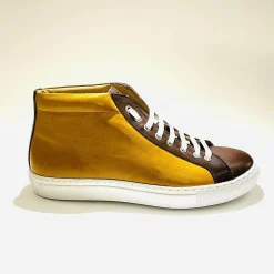 Scarpe di Maremma Sneakers Artigianale Alta In Pelle Bicolore*Uomo Sneakers