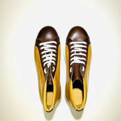 Scarpe di Maremma Sneakers Artigianale Alta In Pelle Bicolore*Uomo Sneakers