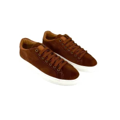 Scarpe di Maremma Sneakers Artigianale In Camoscio Cuoio Forato*Uomo Sneakers