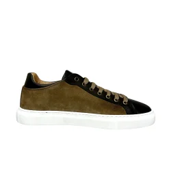 Scarpe di Maremma Sneakers Artigianale In Nabuk Taupe E Pelle Testa Di Moro*Uomo Sneakers